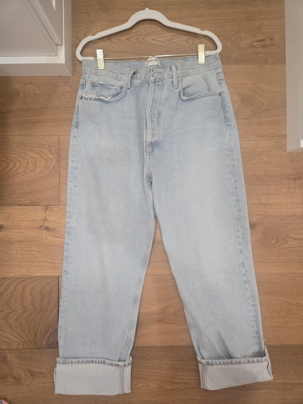 Agolde 90's Pinch Light Wash Relaxed Straight Jeans